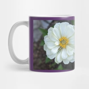 White layered flower photographic image Mug